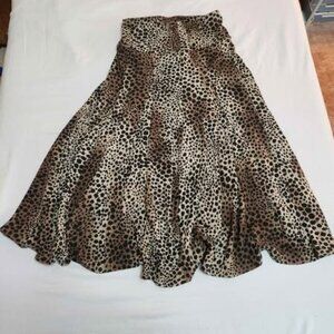 [S] Lapis‎ Leopard-Print Skirt, size Small